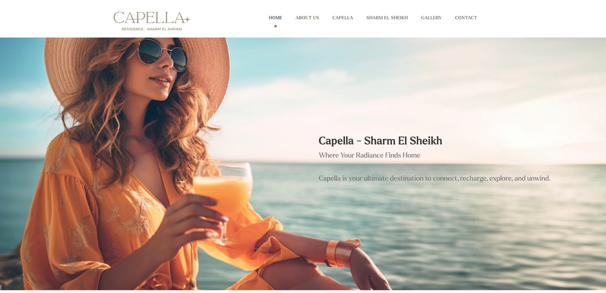 Capella Sharm El Sheikh website design by Web Track Egypt